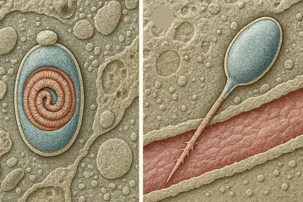 Nematocisto penetrante, na cápsula e após ter disparado